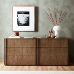 Leo 6 Drawer Dresser by Thomas Bina Rustic Grey Staged View Four Hands