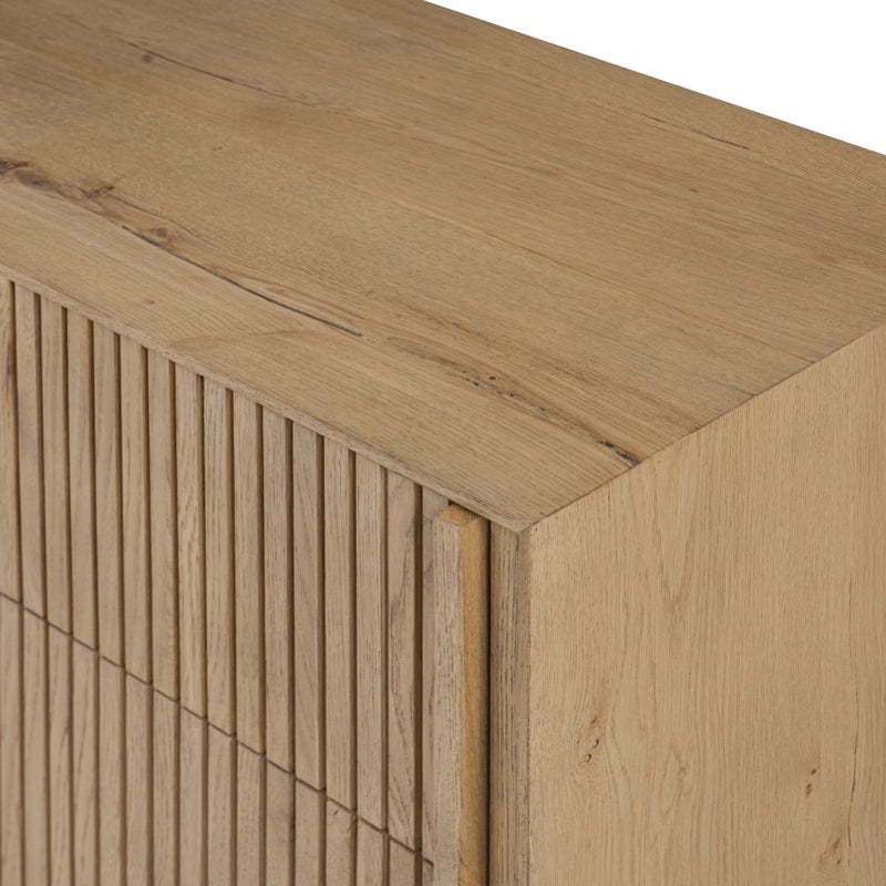 Four Hands Leo 6 Drawer Dresser top corner view 