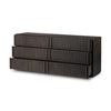 Four Hands Leo 6 Drawer Dresser angled open drawer view 
