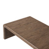 Leo Coffee Table Rustic Grey Top View Reeding Detail 231785-002