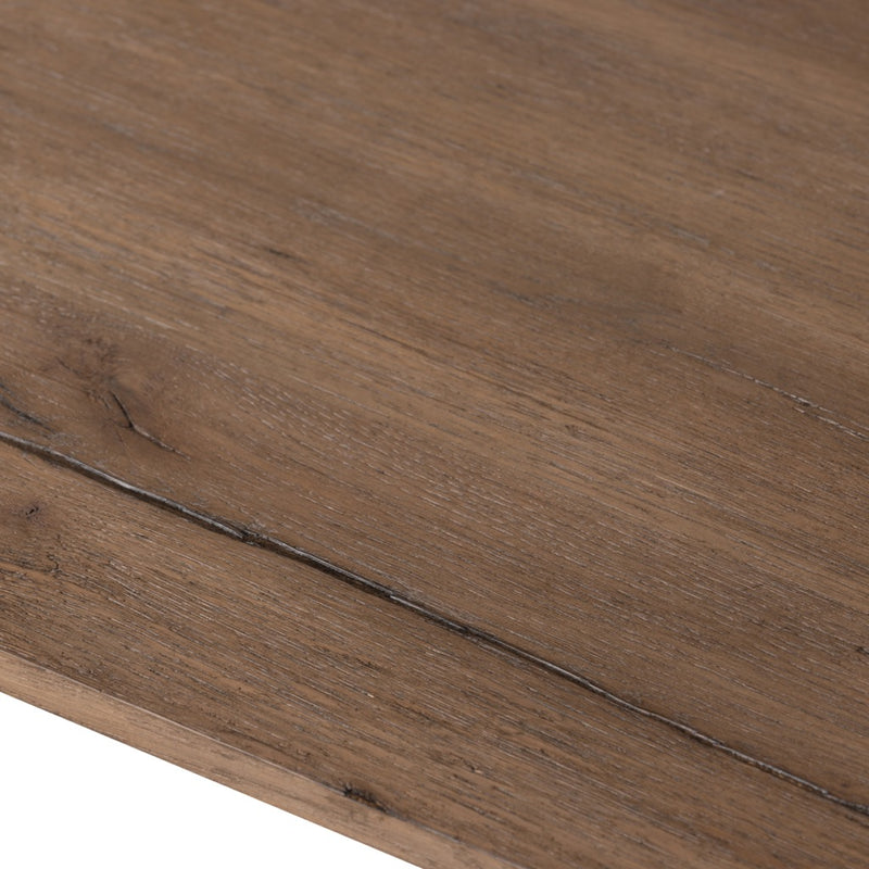 Leo Dining Table Thick Oak Tabletop Detail Four Hands