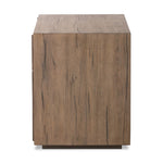 Leo Nightstand by Thomas Bina Rustic Grey Side View 231734-002