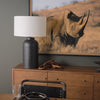 Leo Table Lamp 70056 staged view on sideboard