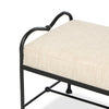 Leona Accent Bench 250053-001 seat and iron frame view 