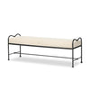 Four Hands Leona Accent Bench angled view 