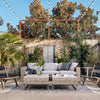 Leroy Outdoor Sofa, Washed Brown JSOL-08902K-561 staged view 