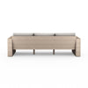 Four Hands Leroy Outdoor Sofa, Washed Brown back view 