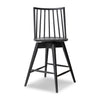 Lewis Swivel Counter Stool Black Oak Angled View Four Hands