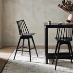 Lewis Swivel Counter Stool Black Oak Staged View at Counter Table Four Hands