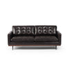 Lexi Sofa Sonoma Black Leather Front Facing View Four Hands
