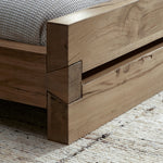 Four Hands Lia Bed Natural Reclaimed French Oak Frame Staged View
