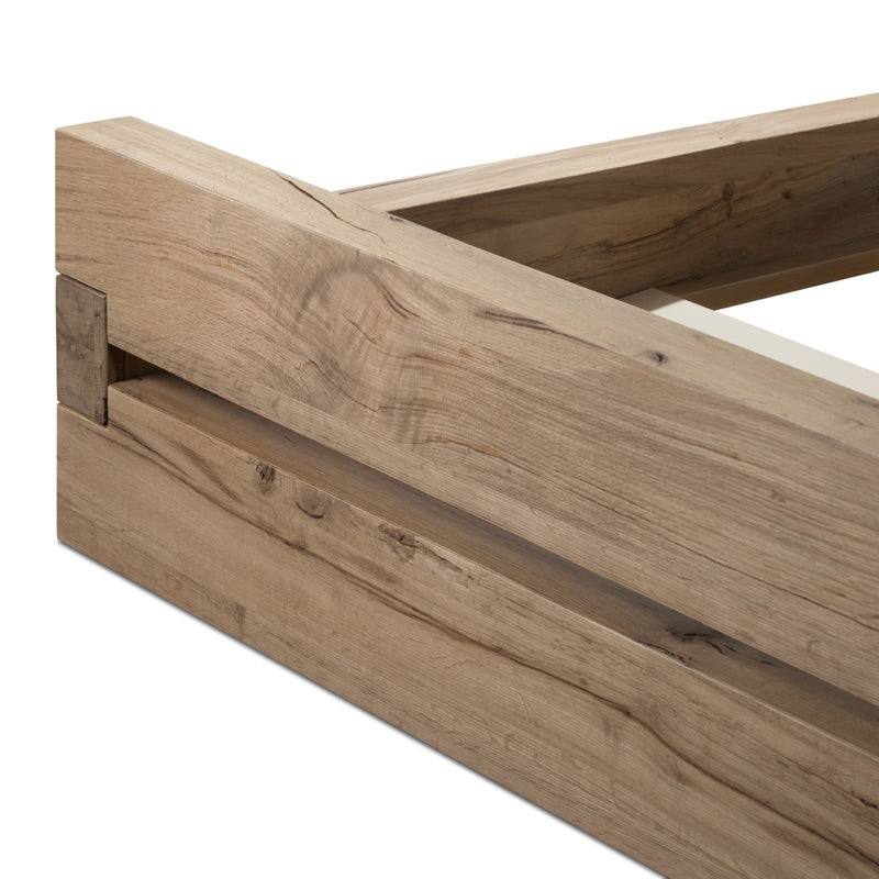 Lia Bed Natural Reclaimed French Oak Footboard Detail 242174-001