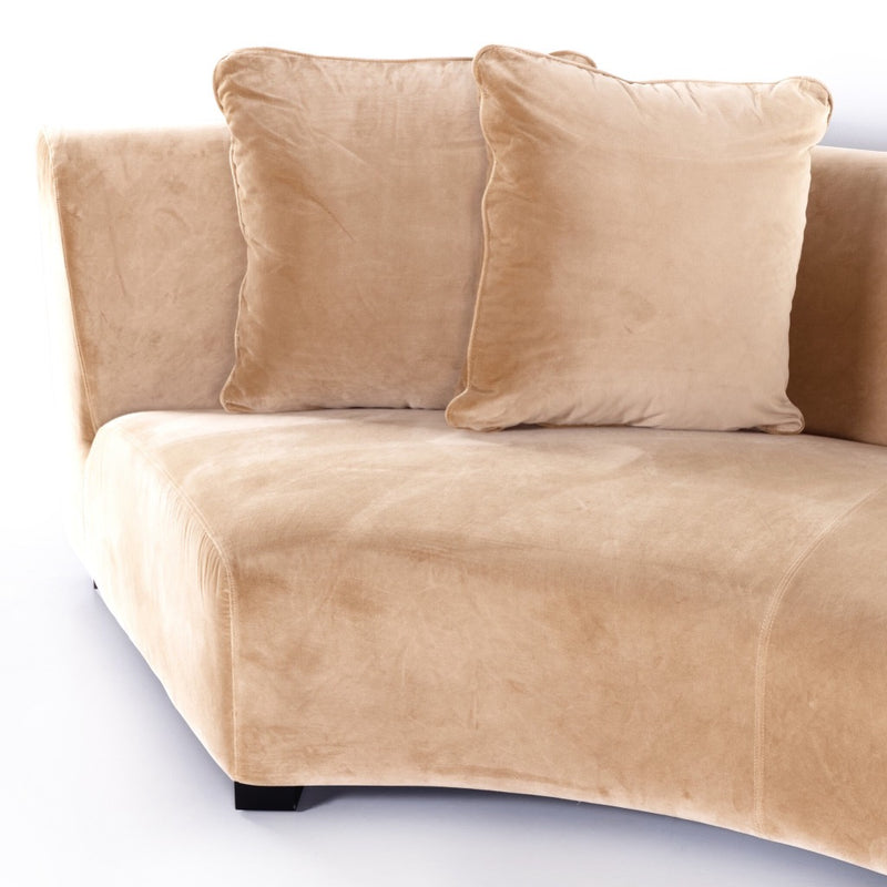 Liam Sectional 105763-007 curved seat edge