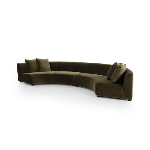 Liam 2-Piece Sectional Surrey Olive Angled View 105763-008