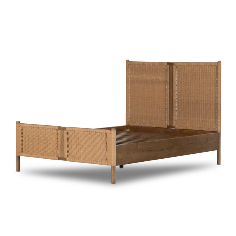 Liza Rattan Bed Angled View Four Hands