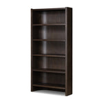 Lockhart Bookcase Rubbed Black Oak Solid Angled View 239621-001