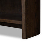 Lockhart Bookcase Rubbed Black Oak Solid Oak Feet Detail 239621-001