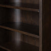Lockhart Bookcase Rubbed Black Oak Solid Middle Shelf Detail 239621-001