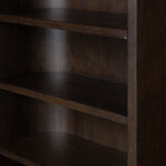 Lockhart Bookcase Rubbed Black Oak Solid Middle Shelf Detail 239621-001