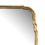 Loire Grand Floor Mirror Antiqued Gold Leaf Top Right Corner Detail Four Hands