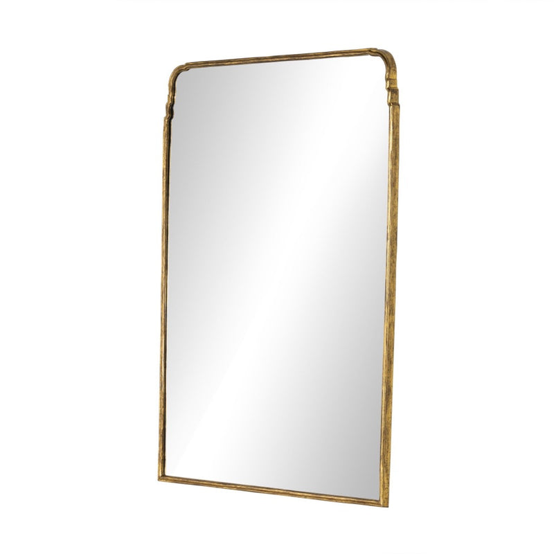 Loire Grand Floor Mirror Antiqued Gold Leaf Angled View 234804-001