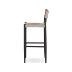 Lomas Outdoor Metal Stool 248915-001 side bar height view 