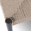 Lomas Outdoor Metal Stool 248915-002 woven seat corner view 