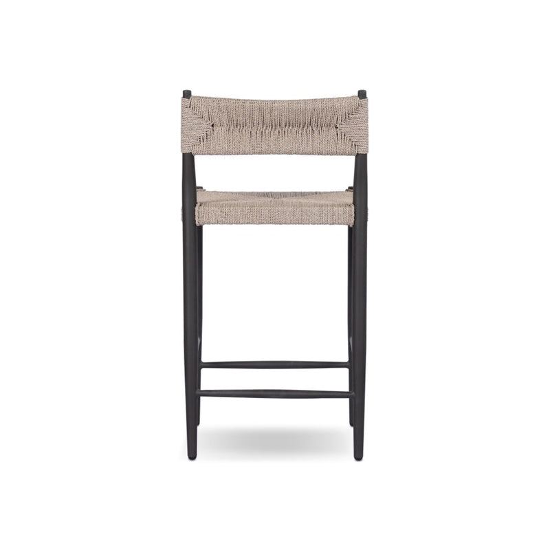 Four Hands Lomas Outdoor Metal Stool back view 