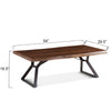 HTD London Loft Coffee Table angled with dimensions 