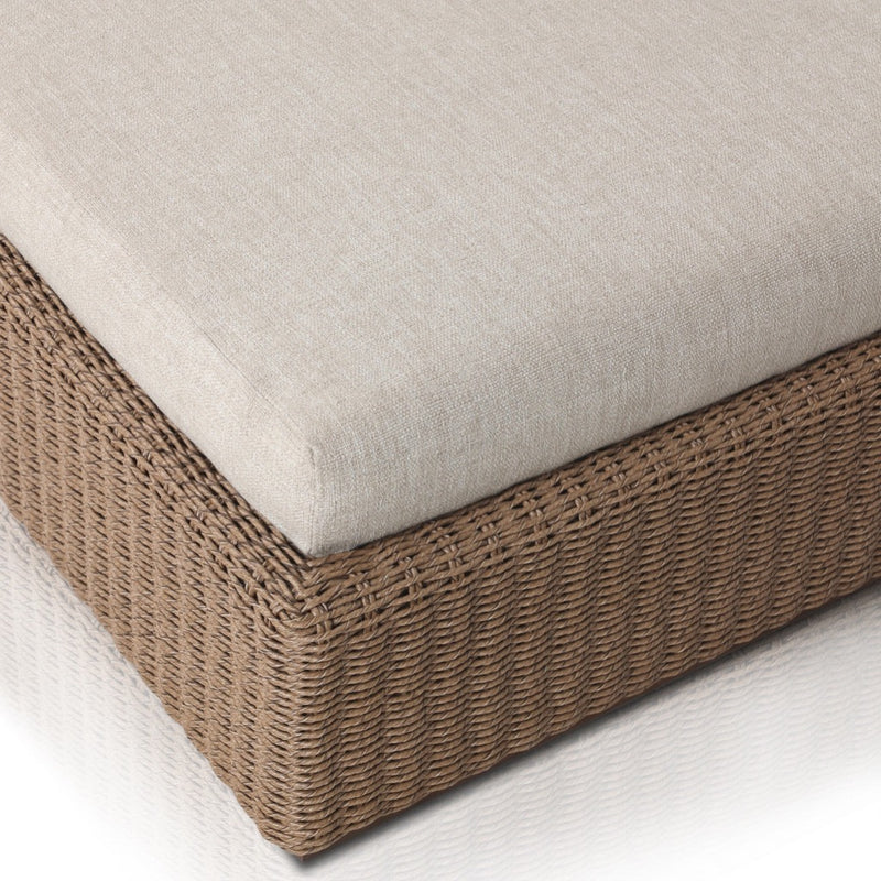 Four Hands Lorelei Outdoor Double Chaise seat cushion corner