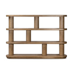 Luciana Bookcase Smoked Oak Veneer Front View Four Hands
