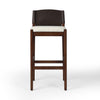 Lulu Bar Stool Espresso Leather Blend Front Facing View 229165-005
