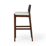 Four Hands Lulu Bar Stool Espresso Leather Blend Side View