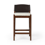 Lulu Counter Stool Espresso Leather Blend Front Facing View 229165-006

