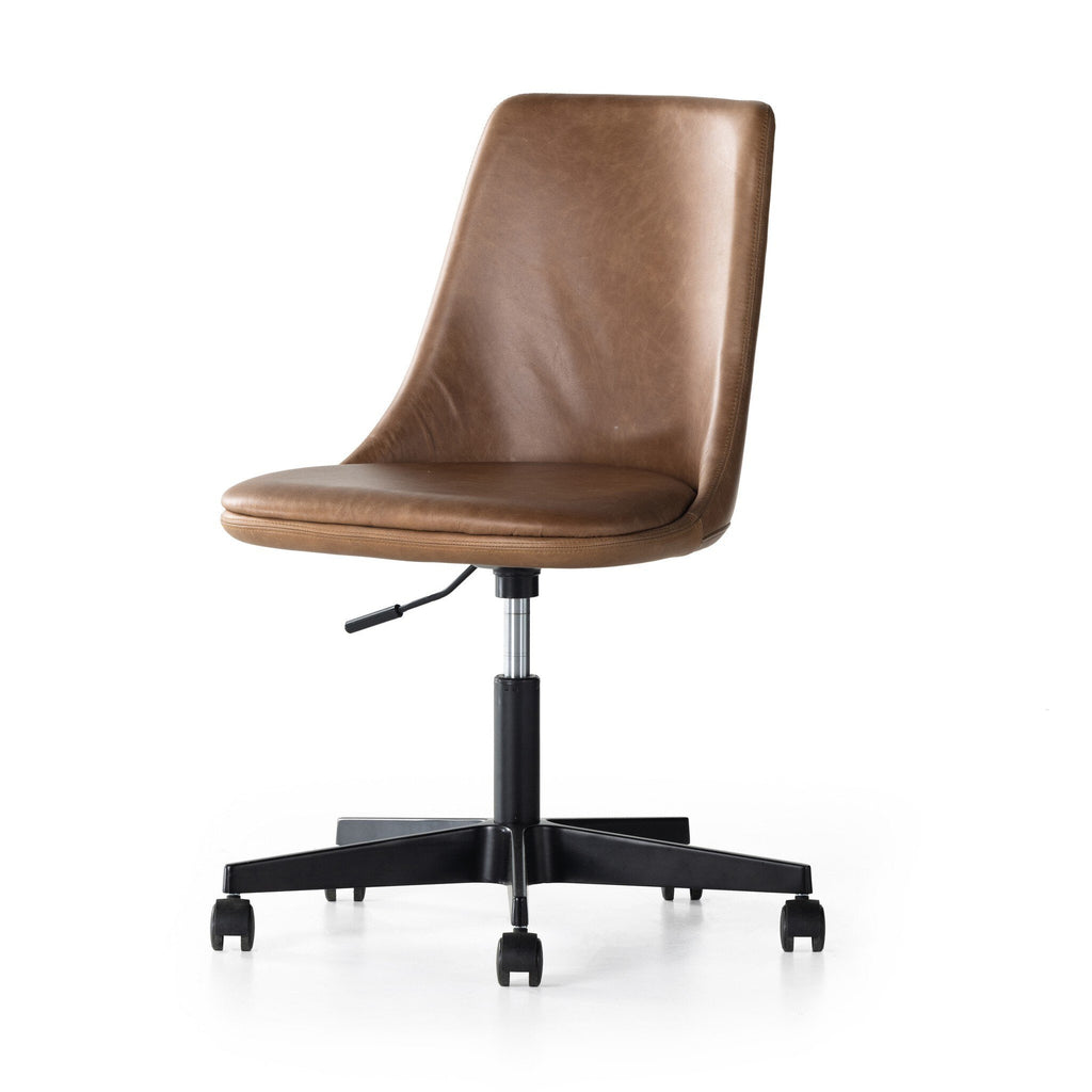 Lyka Desk Chair Sonoma Chestnut Angled View 231804-001