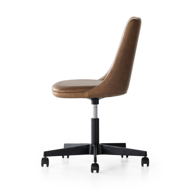 Lyka Desk Chair Sonoma Chestnut Side View 231804-001