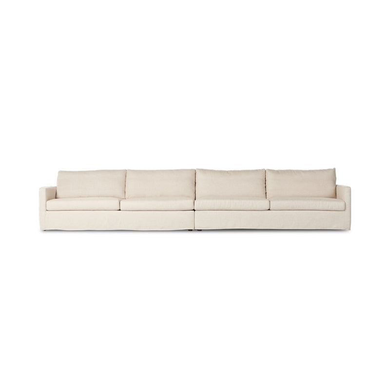 Maddox 2-Piece Sectional Evere Creme Front Facing View 238943-001

