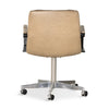 Malibu Arm Desk Chair Natural Washed Mushroom Back View Four Hands
