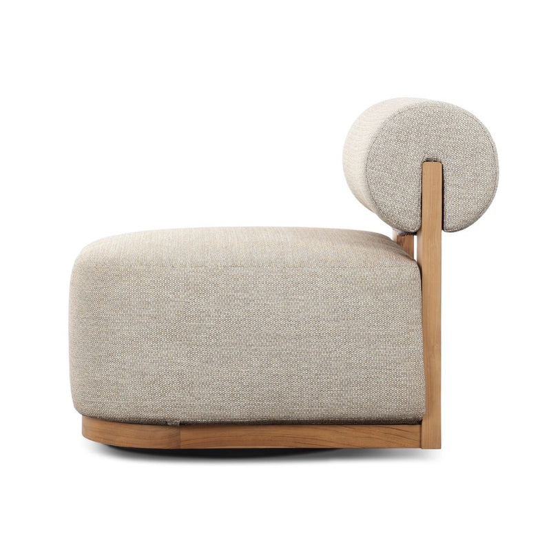 Four Hands Malta Outdoor Swivel Chair side view 