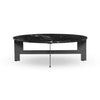Marble Round Coffee Table with Iron Black Marble Side View 242763-002
