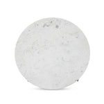 Marble Round Coffee Table with Iron Polished White Marble Top View Four Hands