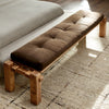 Marcia Accent Bench Nubuck Cigar Staged View 242155-001