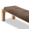 Marcia Accent Bench Nubuck Cigar Fabric Seating Four Hands