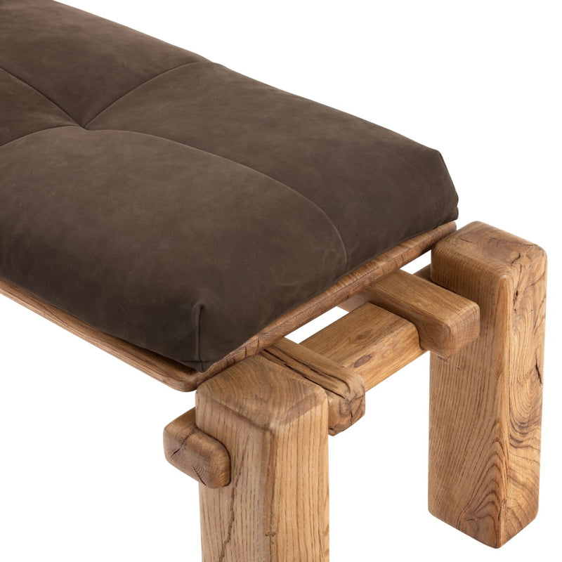 Four Hands Marcia Accent Bench Reclaimed Oak Legs Joinery