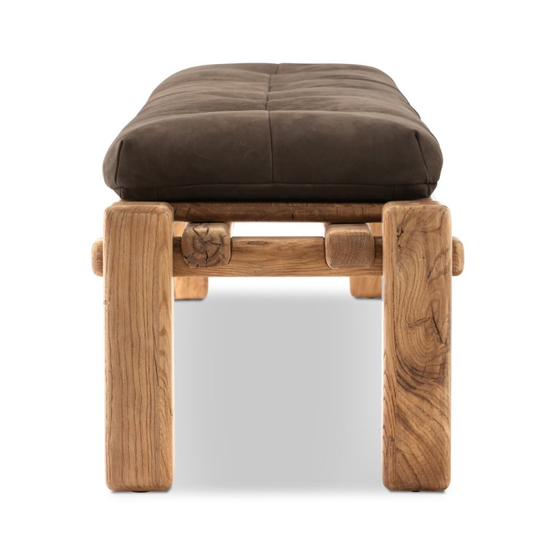 Marcia Accent Bench Nubuck Cigar Side View 242155-001