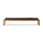 Four Hands Marcia Accent Bench Nubuck Cigar Front Facing View