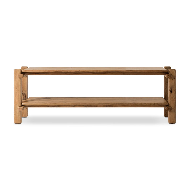 Marcia Console Table Natural Reclaimed French Oak Front Facing View 242153-001
