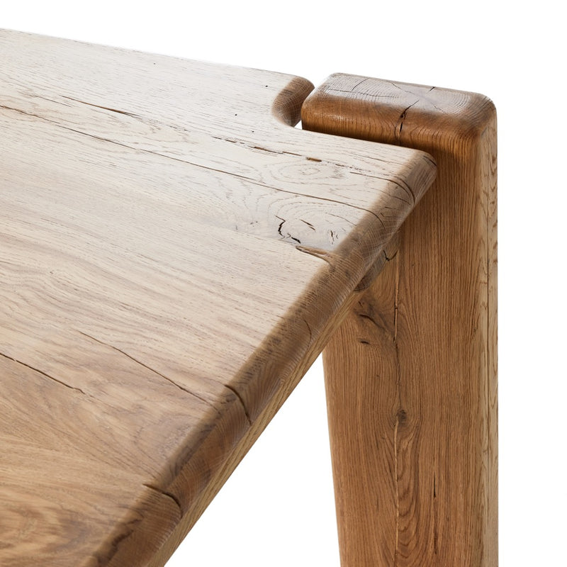 Marcia Dining Table Natural Reclaimed French Oak Joint Legs Details Four Hands
