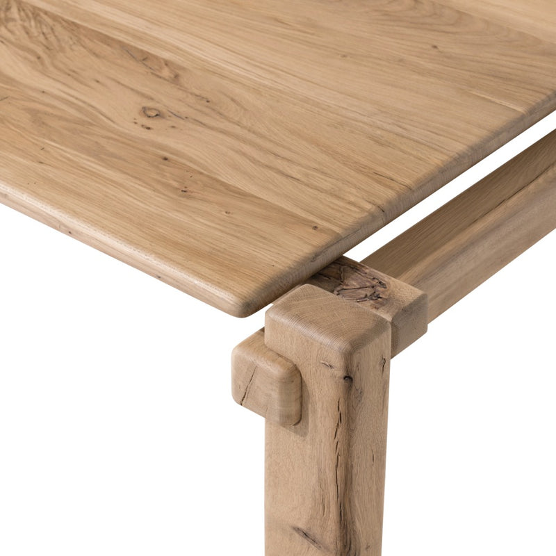 Four Hands Marcia Large Coffee Table Natural Reclaimed French Oak Joint Details Thomas Bina