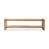 Marcia Low Console Table Natural Reclaimed French Oak Front Facing View 242151-001